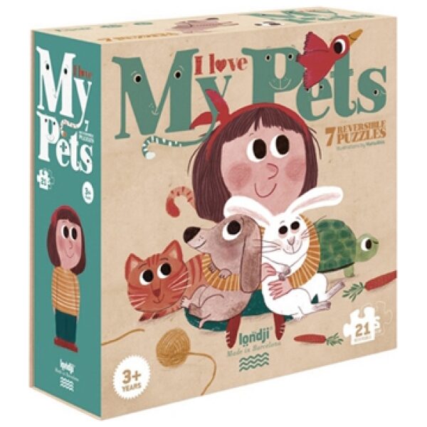 Puzzle I love my pets. Puzzles mascotas-ukitu juguetes
