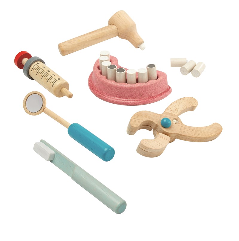 Set de dentista- madera. Ukitu juguetes
