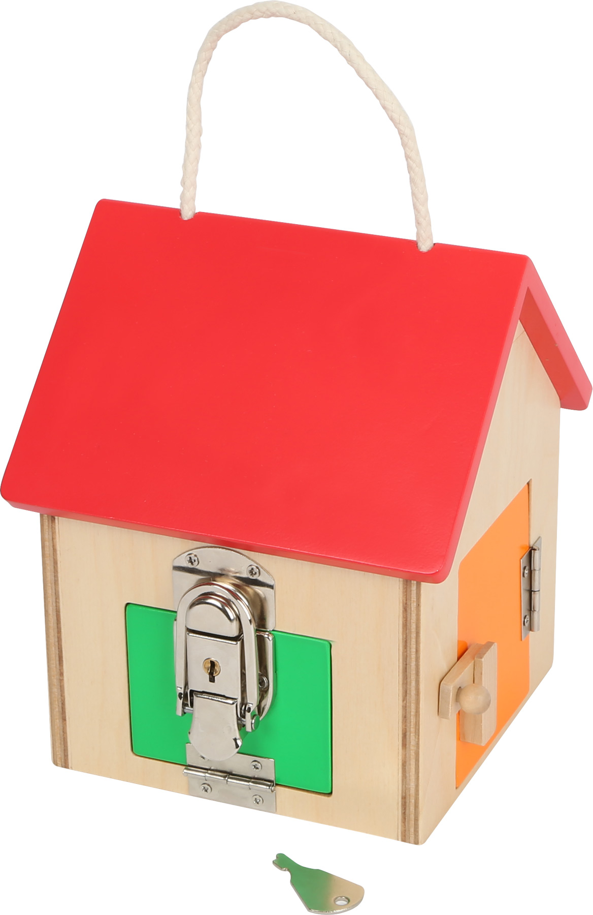 Mini casita de cerraduras de madera-ukitu juguetes