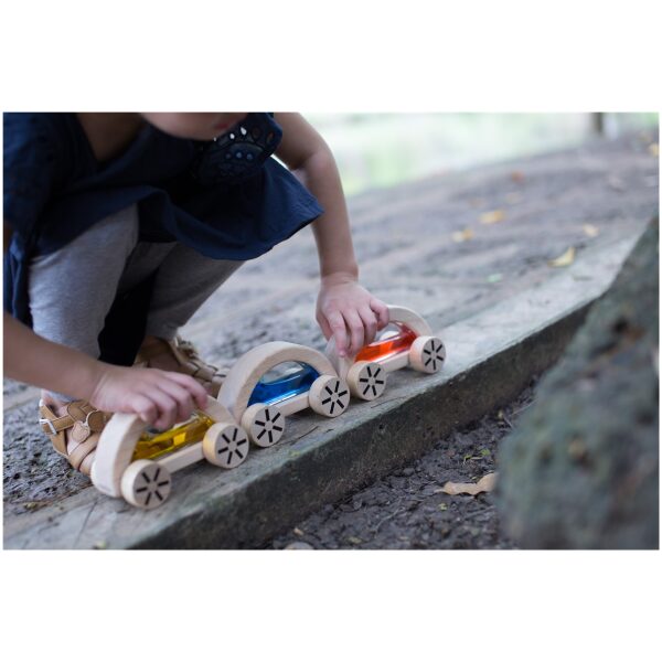 Coches de madera y agua de colores Ukitu juguetes