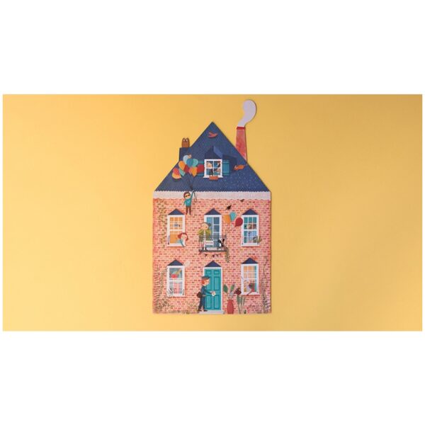 Puzzle casita. Welcome to my home. Puzzle reversible. Ukitu juguetes.