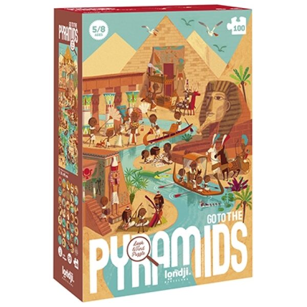 Puzzle las pirámides. cartón reciclado de gran calidad. Ukitu juguetes